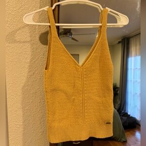 Abercrombie and Fitch Knit Sweater Yellow Tank Top